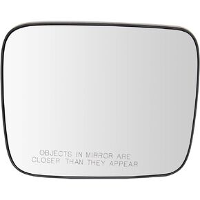 TRQ Exterior Side View Mirror Glass with Backing Plate RH Passenger Side for Jeep Renegade