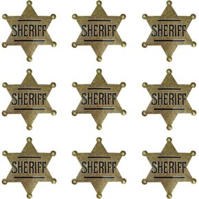 Sheriff Badges Police Badge Cowboy Party Decoration Badge western police vest badge Cosplay Sheriff Badge for Adults
