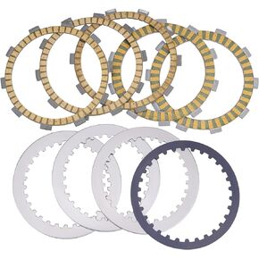 XuLong Clutch Friction & Steel Plates Compatible with Kawasaki Z400 Z 400 2018-2022/ZX-4R ZX4R 2023-2024/ZX-4RR ZX4RR 2023-2024/Ninja 400 EX400 EX 400 2018-2023