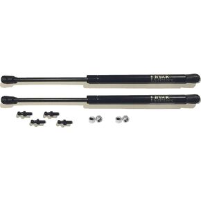 2 Truck Upfitters 12" Gas Props (12.2" Extended, 8.6" Compressed, 24 lbs of Press ea) for are ATC Snugtop Leer Camper Top Side/Windoors. Measurement REQ'D! Incl 4 Ball mounts!