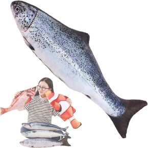 Simulation Fish Plush Decorate Soft Fish Decorate Pillow Cushion Stuffed Decorate Oversized Pillow Creative Gift Home Decor 15.7 in, Salmon