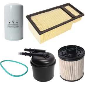 For Ford Powerstroke 6.7L Engine Filter Kit, FA1902 Air Filter FL2124S/FL2051S Oil Filter FD4615 Fuel Filter, for Ford F250 F350 F450 F550 Super Duty 2011-2016, BC3Z-6731-B, BC3Z-9N184-B, BC3Z-9601-A