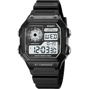 Digital Watch for Men Women, Waterproof Watches for Women Men's Wrist Watches, Fashion Sport Mens Digital Watches Dual Time Date Stopwatch