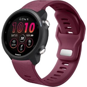 Compatible with Garmin Forerunner 245 55 645 Watch Band, 20mm Silicone Sport Band for Garmin Venu Sq/Sq 2 Music/Venu 2 Plus/Vivoactive 5 3 /Vivomove HR/Samsung Galaxy Watch 6/5/4 44mm 40mm