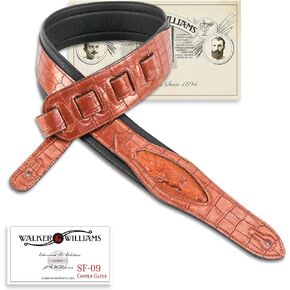 Walker & Williams SF-09 Metallic Copper Textured Alligator Pattern Strap with Gator Head