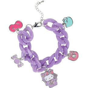 Hello Kitty & Friends Purple Bracelet With Character & Bow Charms