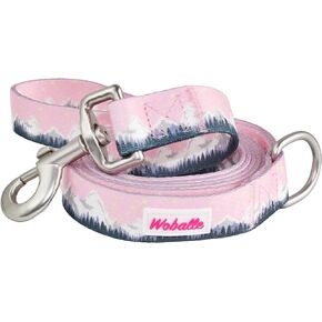 Classic 6-Foot x 1-inch Dog Leash (Pink Mountains)