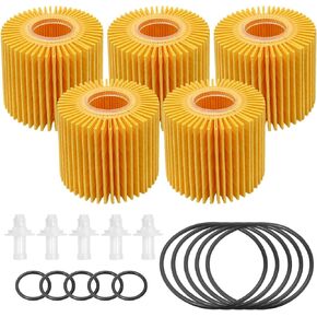 5Pcs 04152-YZZA11 Oil Filter Kit Replacement For Toyota Avalon Camry Rav4 Siennav Lexus ES300h ES350 IS200t RX350 RX450h