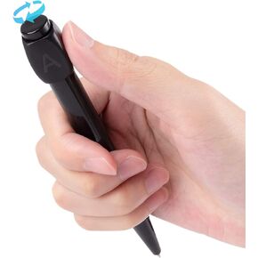 HPO Choice Answer Pen ABCD Choose difficult disease Rotating Neutral Pen Office Signature Writing Pen (Black)