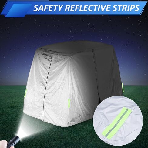 Golf Cart Cover 2/4 Passenger, Universal Fits for Most Brand, Outdoor Waterproof UV Resistant Golf Cart Covers for EZGO, Club Car, Yamaha, Sunproof Dustproof in Kuwait