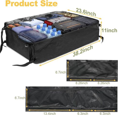 حقيبة تخزين عالمية لعربة الجولف لشخصين و4 ركاب للمقعد الخلفي لعربة الجولف، حقيبة شحن لعربة الجولف مقاومة للماء لسيارة EZGO Club Car Yamaha (أسود) in Kuwait