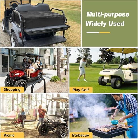 حقيبة تخزين عالمية لعربة الجولف لشخصين و4 ركاب للمقعد الخلفي لعربة الجولف، حقيبة شحن لعربة الجولف مقاومة للماء لسيارة EZGO Club Car Yamaha (أسود) in Kuwait