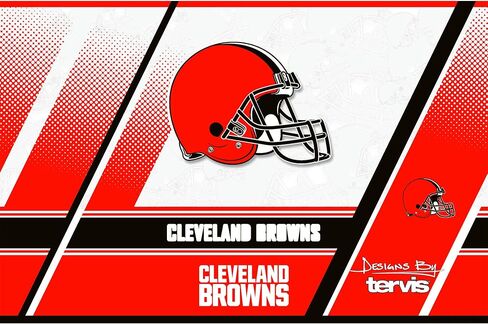 كوب Tervis ذو الجدران الثلاثية NFL Cleveland Browns المعزول يحافظ على المشروبات باردة وساخنة، 30oz - من الفولاذ المقاوم للصدأ، حافة in Saudi Arabia