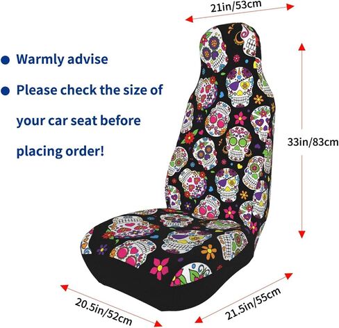 BLUBLU Car Front Seat Covers 2 PCS, Vehicle Seat Protector Car Mat Covers, Fit Most Cars, Sedan, SUV, Van - Cat with Glasses in Saudi Arabia