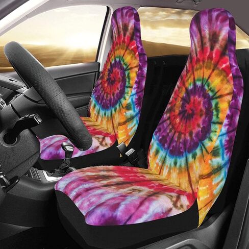 BLUBLU Car Front Seat Covers 2 PCS, Vehicle Seat Protector Car Mat Covers, Fit Most Cars, Sedan, SUV, Van - Cat with Glasses in Saudi Arabia