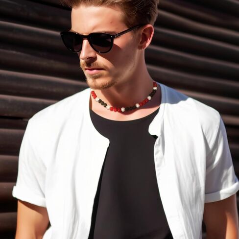 Baseball Necklace for Men Ice Collection Necklace for Competitive Athletes Bling Necklace Glitter Rhinestone Ball Beaded Necklaces for Women Girls Gifts in Saudi Arabia
