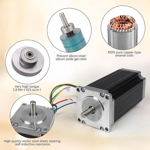 RATTMMOTOR 3 Axis USB CNC Controller Kit,Nema23 Stepper Motor 425oz-in 3A 112mm,FMD2740C Driver 4A,USB Interface Card USBCNC Control Breakout Board,36V Power Supply CNC Router Machine Kit in Saudi Arabia