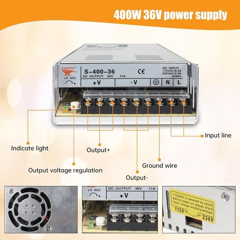 RATTMMOTOR 3 Axis USB CNC Controller Kit,Nema23 Stepper Motor 425oz-in 3A 112mm,FMD2740C Driver 4A,USB Interface Card USBCNC Control Breakout Board,36V Power Supply CNC Router Machine Kit in Saudi Arabia