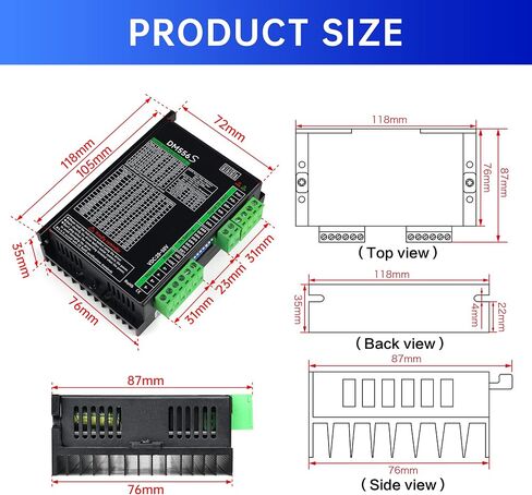 RATTMMOTOR 3 Axis USB CNC Controller Kit,Nema23 Stepper Motor 425oz-in 3A 112mm,FMD2740C Driver 4A,USB Interface Card USBCNC Control Breakout Board,36V Power Supply CNC Router Machine Kit in Saudi Arabia