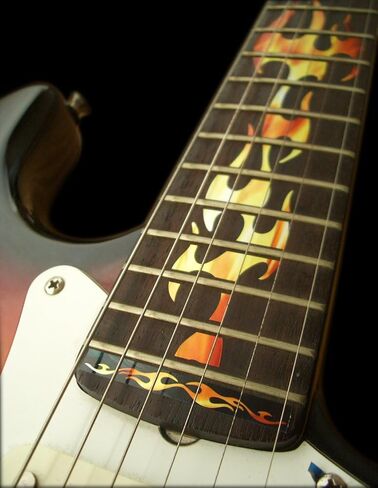 Jockomo Fire Flame Real Fire Guitar Inlay Sticker in Saudi Arabia