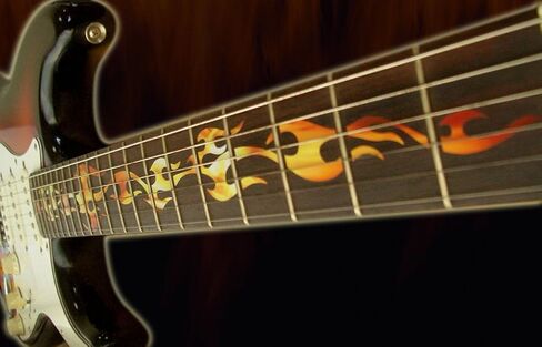 Jockomo Fire Flame Real Fire Guitar Inlay Sticker in Saudi Arabia