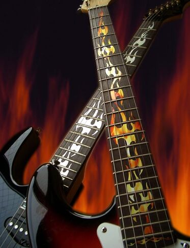 Jockomo Fire Flame Real Fire Guitar Inlay Sticker in Saudi Arabia