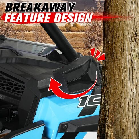 A & UTV PRO Folding Rearview Side Mirrors, Compatible with 2014-2023 Polaris RZR Turbo XP/XP4 1000 Trail 900 Accessories Adjustable Rear View Mirrors, Black, Replace OEM #2881198 in Saudi Arabia