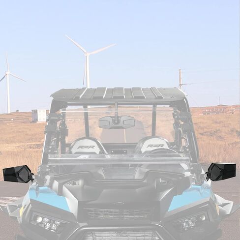 A & UTV PRO Folding Rearview Side Mirrors, Compatible with 2014-2023 Polaris RZR Turbo XP/XP4 1000 Trail 900 Accessories Adjustable Rear View Mirrors, Black, Replace OEM #2881198 in Saudi Arabia
