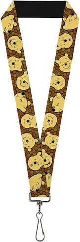 Buckle Down Lanyard-1.0-Winnie The Pooh Expressions/Honeycomb Black/ in Saudi Arabia