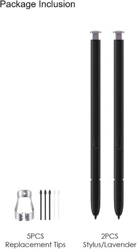2 قطعة قلم Galaxy S23 Ultra لهاتف Samsung Galaxy S23 Ultra 5G S قلم لمس بديل لقلم Galaxy S23 Ultra Stylus بدون قلم بلوتوث (لافندر) in Kuwait