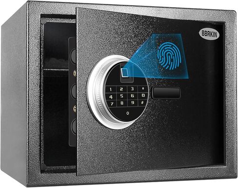 Fingerprint Safe, Biometric Cabinet Safe for Home/Office/Hotel, Secure Handgun, Documents, Jewelry, Valuables - Black in Saudi Arabia