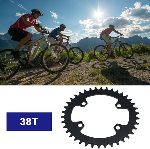 Black Oval Bicycle Chainring 96 BCD Bike Narrow Wide Round Chainring Single Chain Ring for Mountain Bicycle Chain Ring in Saudi Arabia