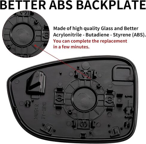 Driver Side Mirror Replacement for Honda Accord 2018 2019 2020 2021 2022 - Rear View Mirrors Glass, Left Side Mirror Glass in Saudi Arabia