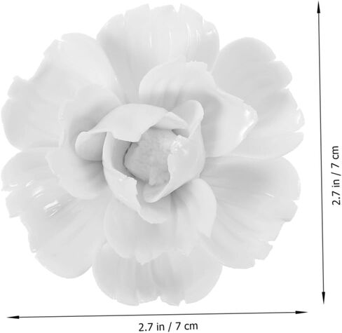 GOOHOCHY 3pcs Flower Wall Hanging Peony Ceramic Wall Flower Decor 3d Wall Art Sculpture Ceramic Wall Sculpture Wall Decorations for Home Outdoor Flowers Home Decoration Home Flower Wall Art in Saudi Arabia