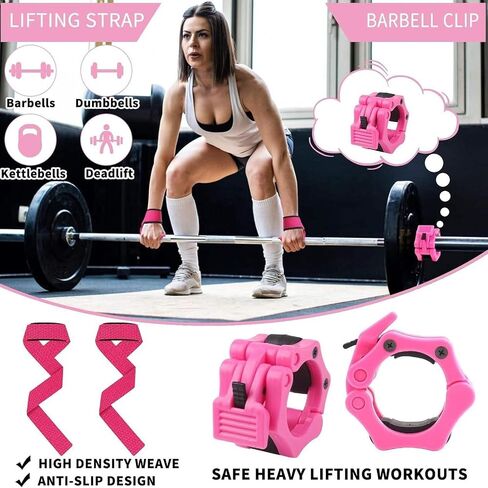 مجموعة من 11 قطعة من Gym Barbell وسادة وردية للقرفصاء، وضغطات الورك، والطعنات، ويوم الساق، وقضبان أولمبية قياسية مع مشابك أمان، وأشرطة مقاومة الورك، وأشرطة الكاحل، وحقيبة حمل in Saudi Arabia