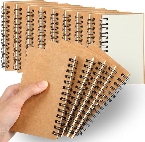 Seajan 18 Pcs Small Notebooks 3x5 Spiral Note Pads Pocket Size Memo Pads Unlined Mini Spiral Bound Notebook Blank Journal Notepads, 120 Pages for Home School Office Supplies (Black) in Saudi Arabia