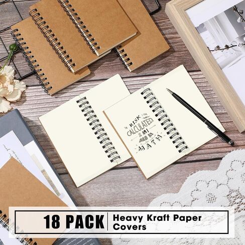 Seajan 18 Pcs Small Notebooks 3x5 Spiral Note Pads Pocket Size Memo Pads Unlined Mini Spiral Bound Notebook Blank Journal Notepads, 120 Pages for Home School Office Supplies (Black) in Saudi Arabia