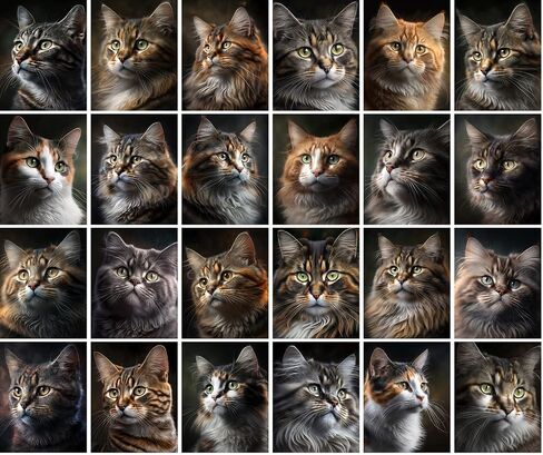 Large Stickers 24 pcs (2.5"x3.5" Each) Secret Life of Cats Vintage Postcards English Retro Greeting Card Reprint in Saudi Arabia