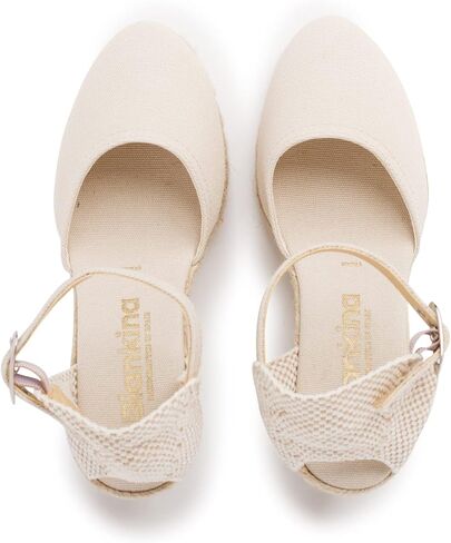 صندل إسبادريل إسباني أصلي من Granada للنساء - حذاء مستدام وصديق للبيئة ونباتي. طراز كلاسيكي، جزء علوي من قماش القطن العضوي، نعل داخلي مريح، نعل أوسط من الجوت، نعل مطاطي. صنع في اسبانيا in Kuwait