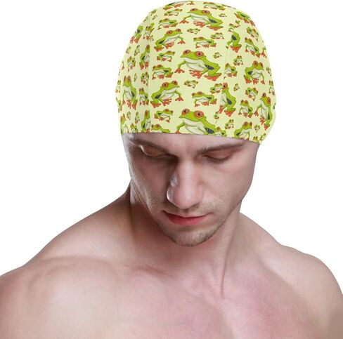 Swimming Cap Animal Funny Unisex Adult Swim Cap Polyester in Saudi Arabia