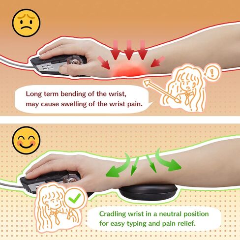 Movable Ergonomic Wrist Rest for Mouse On Table, Easy Glide, Carpal Tunnel Support, Pain Relief, Anti-Fatigue, Sliding Wrist Pad That Moves with Your Mouse. in Saudi Arabia