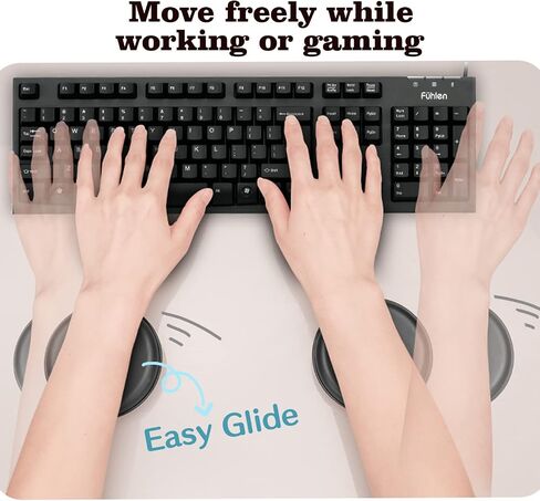 Movable Ergonomic Wrist Rest for Mouse On Table, Easy Glide, Carpal Tunnel Support, Pain Relief, Anti-Fatigue, Sliding Wrist Pad That Moves with Your Mouse. in Saudi Arabia