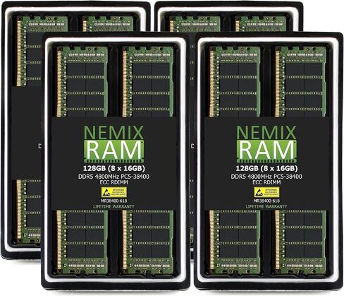 NEMIX RAM 1TB (16X64GB) DDR5 4800MHZ PC5-38400 2Rx4 1.1V 288-PIN ECC RDIMM Registered Server Memory KIT Server Memory Compatible with Dell PowerEdge R760xd2 Rack Server in Saudi Arabia