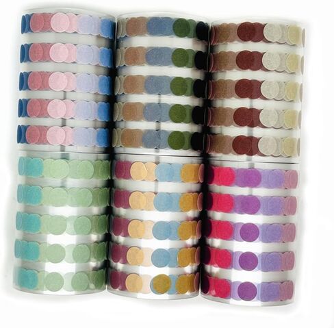 حزمة ملصقات نقاط واشي، ملصقات دائرية صغيرة اللون، ملصقات نقاط ترميز دائرية شفافة لتزيين دفتر اليوميات وتقويم جدول أعمال دفتر القصاصات (6) in Kuwait