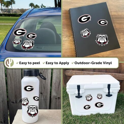 ملصقات ديزرت كاكتوس جامعة جورجيا بلدغ UGA Dawgs ملصقات من الفينيل لزجاجة مياه للكمبيوتر المحمول ودفتر قصاصات السيارة T1 (النوع 1 - C) in Saudi Arabia