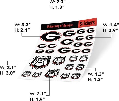 ملصقات ديزرت كاكتوس جامعة جورجيا بلدغ UGA Dawgs ملصقات من الفينيل لزجاجة مياه للكمبيوتر المحمول ودفتر قصاصات السيارة T1 (النوع 1 - C) in Saudi Arabia