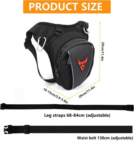 MIGHTYDUTY Motorcycle Waist Drop Leg Bag for Men, Big Capacity Oxford Waist Pack for Motorcycle, Multifunctional Multi-Pocket Thigh Bag for Hiking Climbing Blue in Saudi Arabia