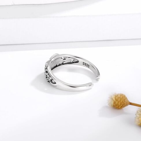 925 Sterling Silver Butterfly Toe Ring Adjustable Boho Flower Ring Summer Jewelry for Women in Saudi Arabia