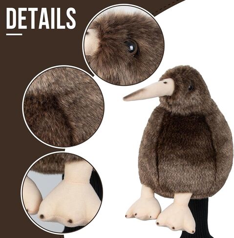 Kiwi Brown Soft Golf Club Driver Headcover Hybrid Head Covers in Saudi Arabia