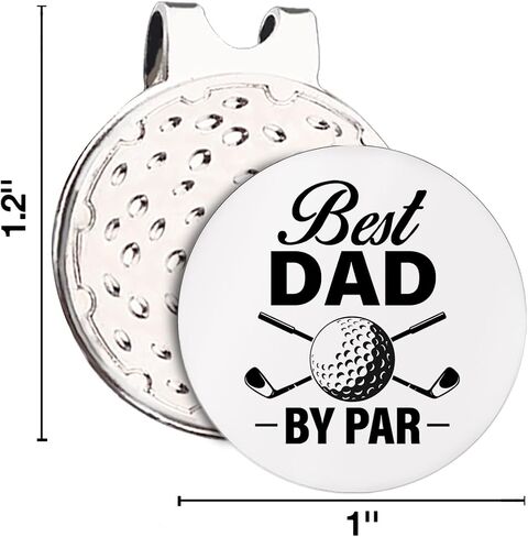 Funny Golf Gifts for Men Dad, Best Dad by Par Golf Ball Marker with Magnetic Hat Clip Stainless Steel, Novelty Golfing Accessories Gift for Dad Husband Birthday Christmas Father's Day in Saudi Arabia